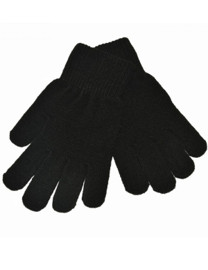 Knitted Stretch Gloves - Black